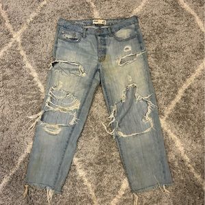 Garage blue ripped jeans